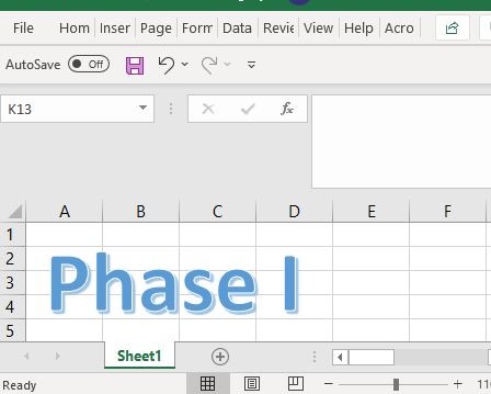 Phase I Excel