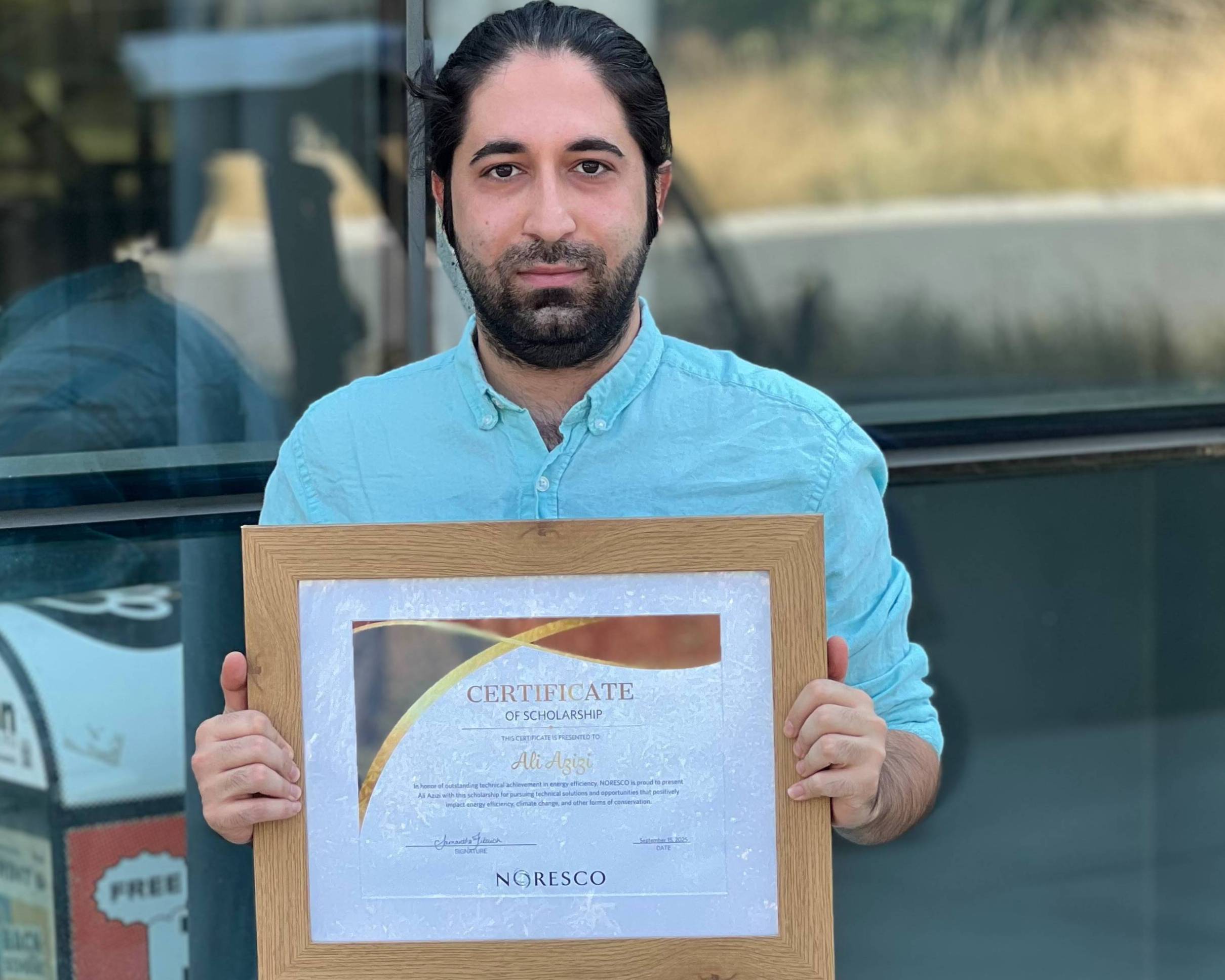 Scholarship Recipient Ali Azizi