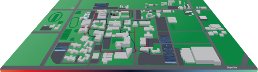 Graphic of the Fresno State campus