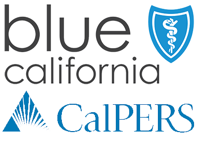 Blue shield of california and calPers logos