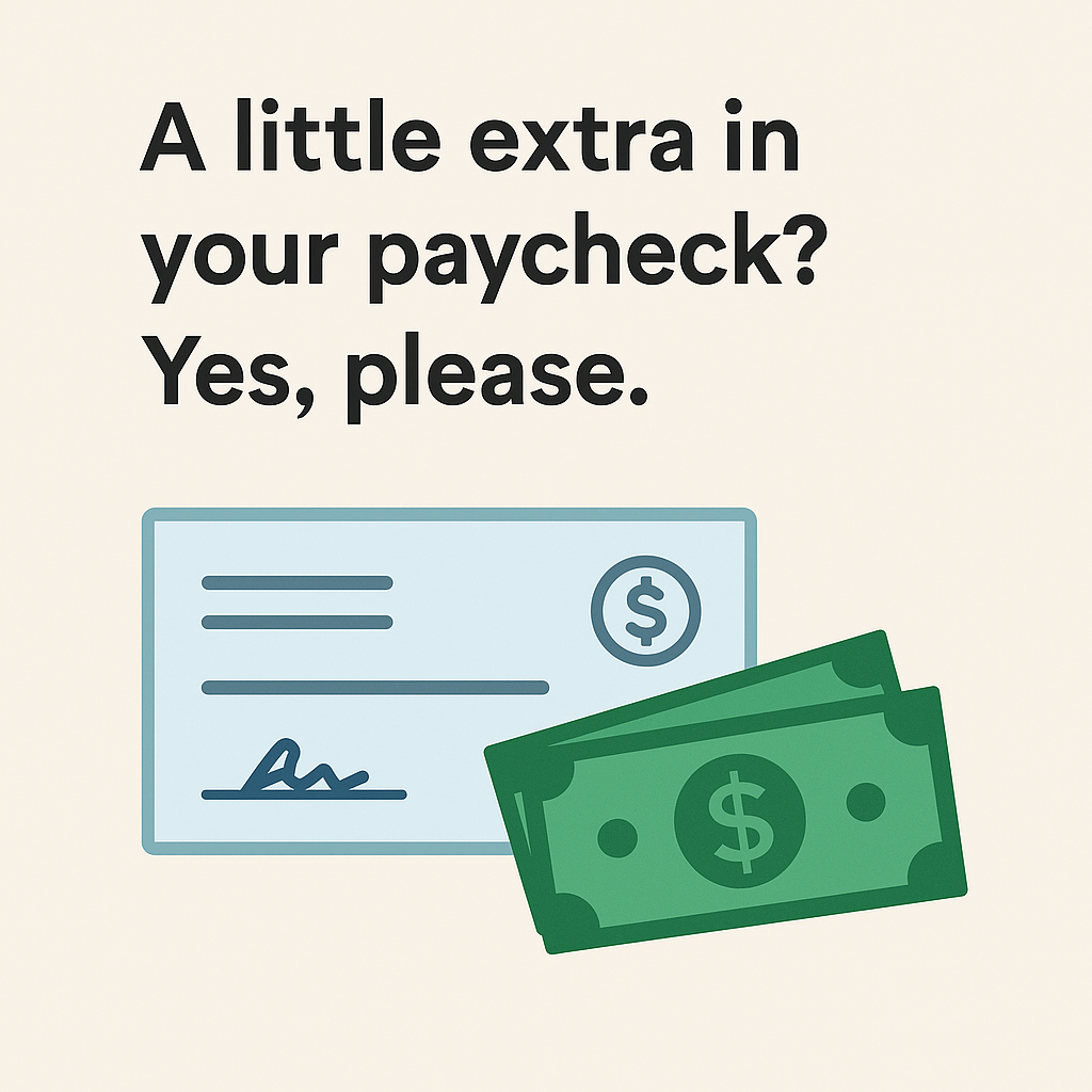 Image of check and cash