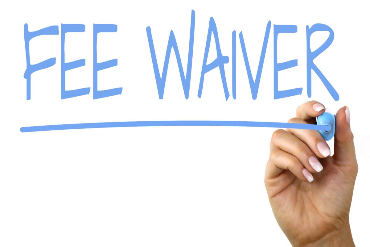 Hand writing fee waiver