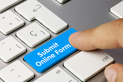 Keyboard with Submit Online Form Button