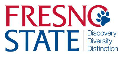 Fresno State logo with the university motto Discovery, Diversity, Distinction.