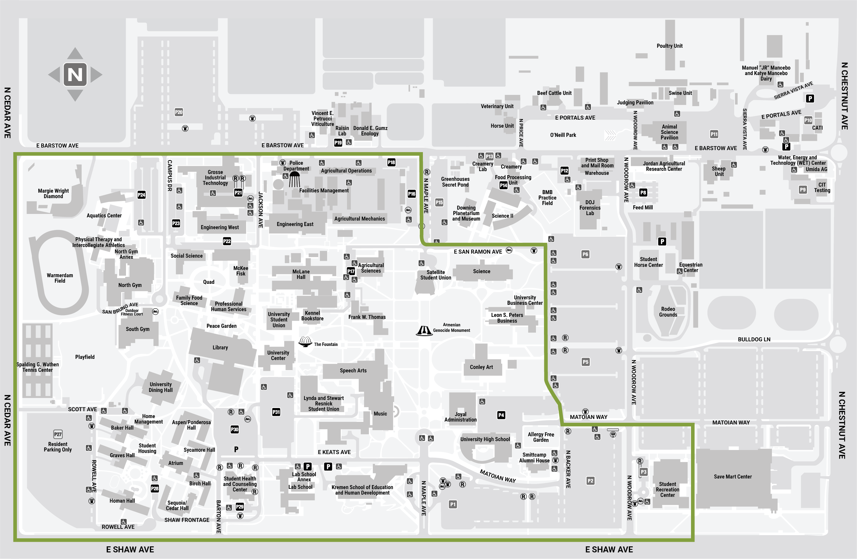 Green, 2.6 mile path. 