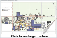 Existing Pedestrian Circulation layout - Click to view full-size graphic