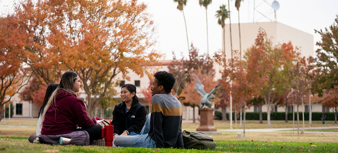 Group of students sitting and chatting