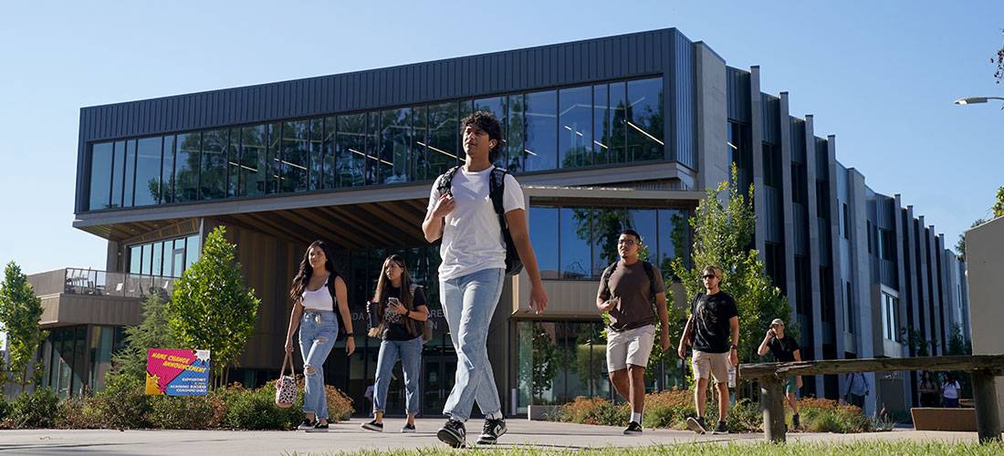 Students walking in front of RSU