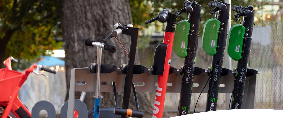 Scooter parking racks