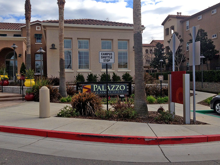 Campus Pointe, in front of Palazzo 
